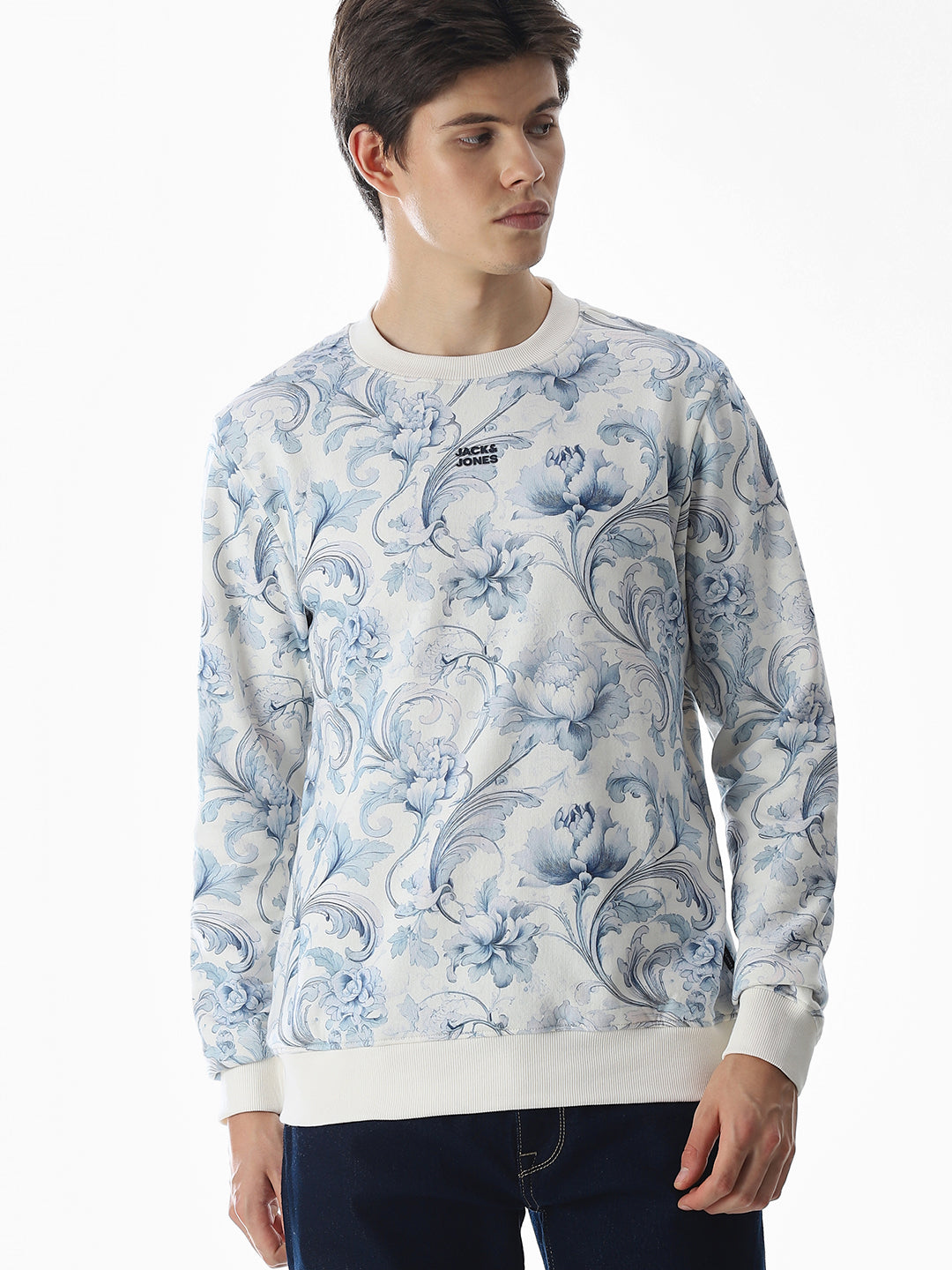 Printed Crew Neck Sweatshirt