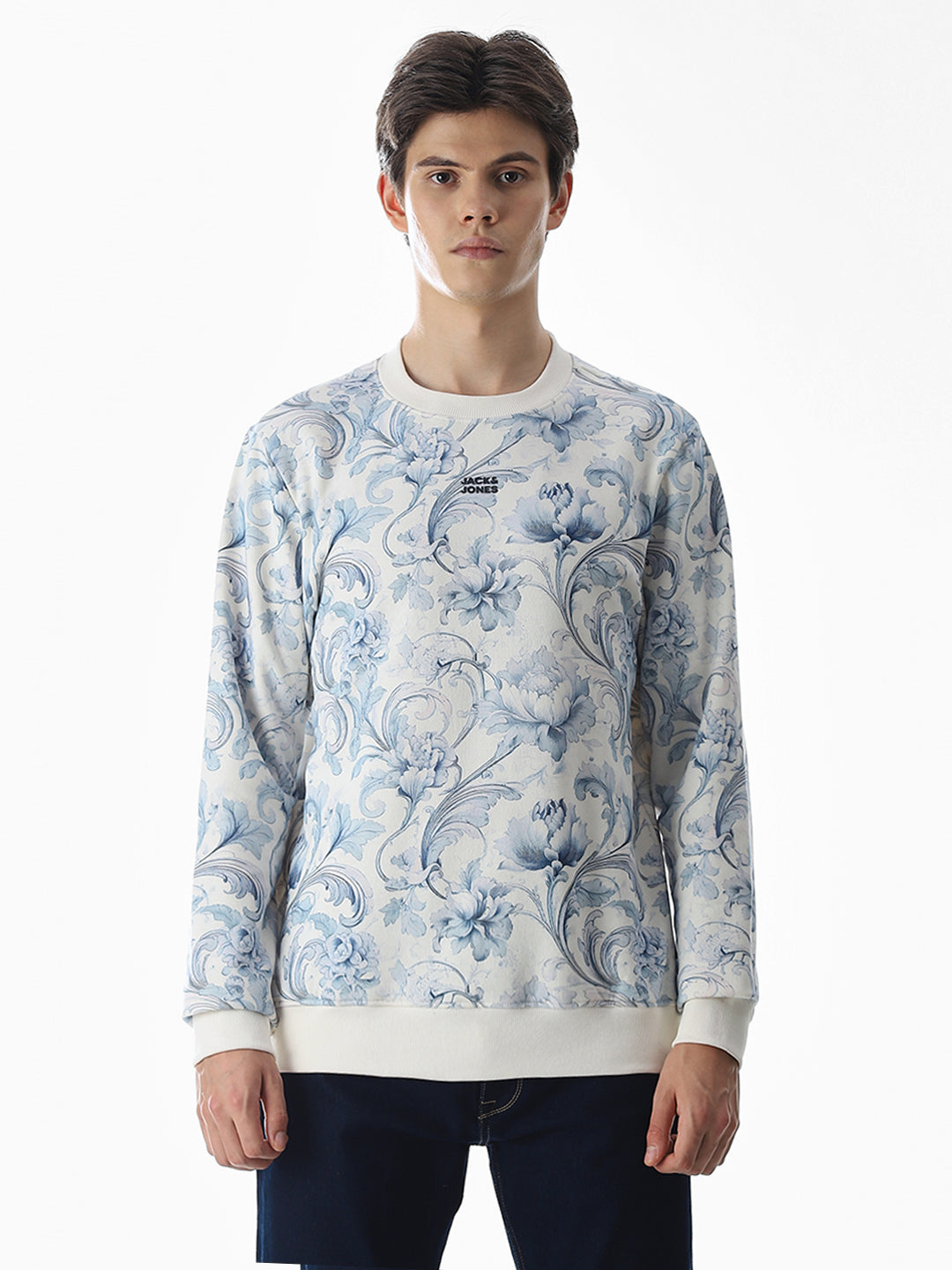 Printed Crew Neck Sweatshirt