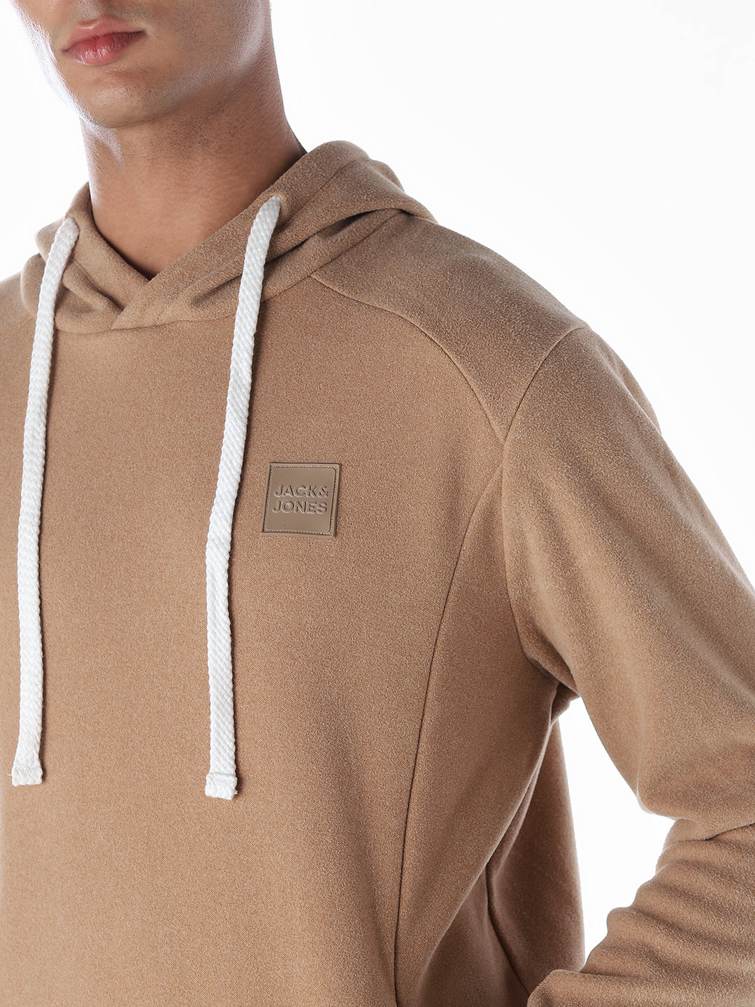 Brown Knit Oversized Hoodie