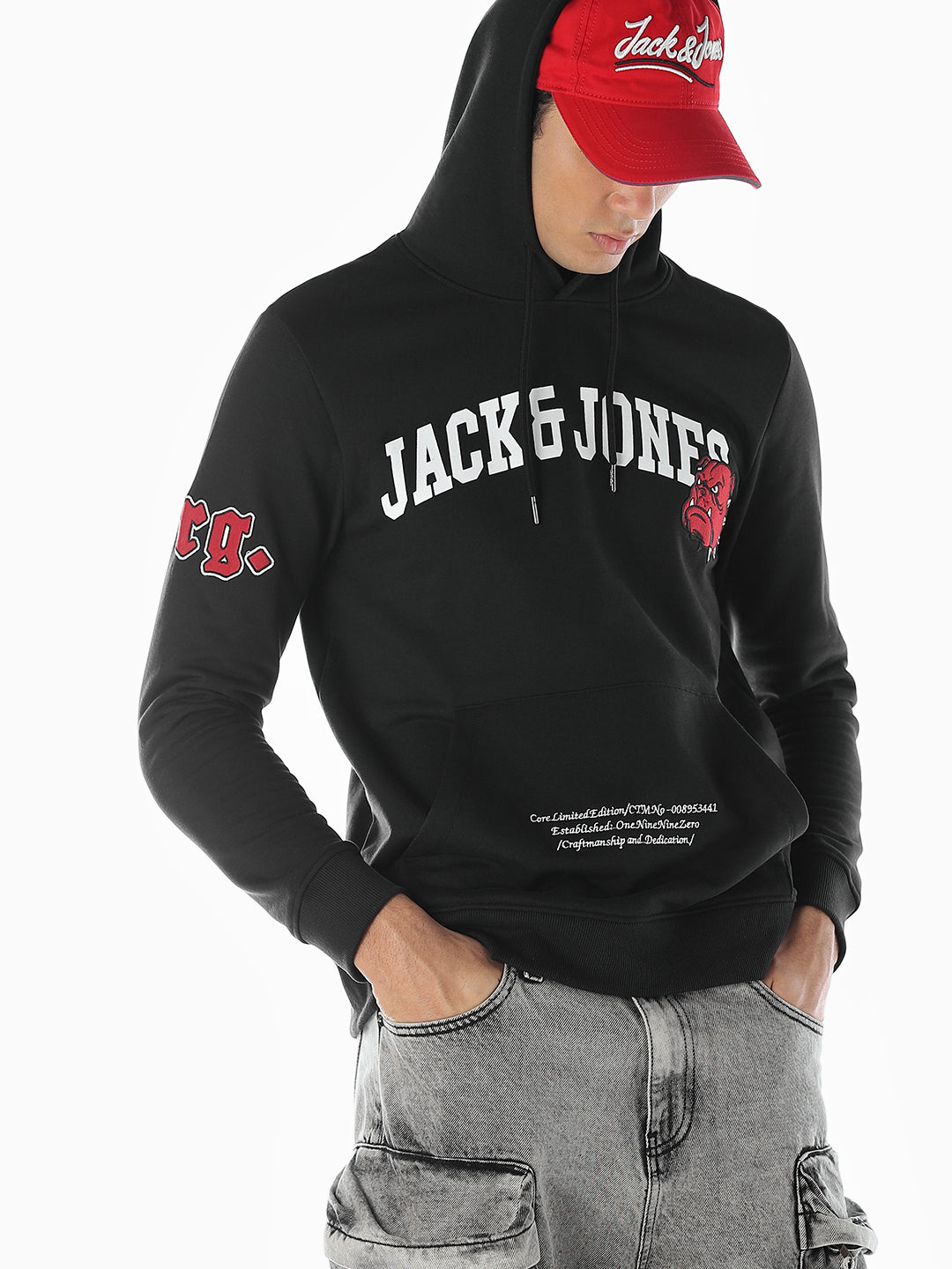 Applique Patchwork Oversized Hoodie - S
