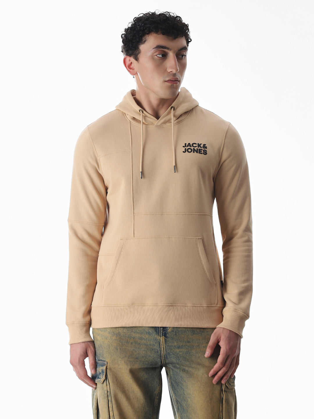 Beige Hooded Sweatshirt