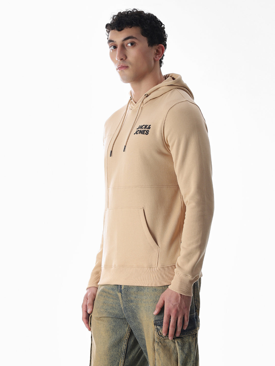 Beige Hooded Sweatshirt