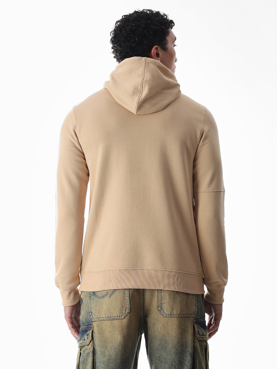 Beige Hooded Sweatshirt