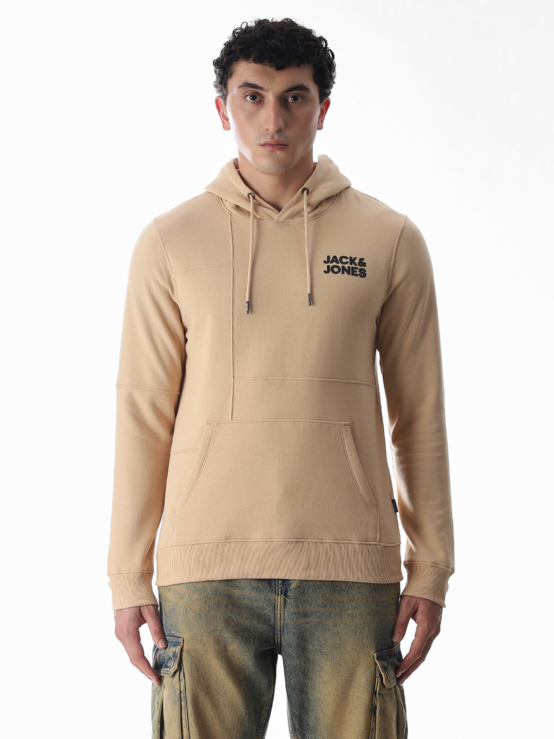 Beige Hooded Sweatshirt