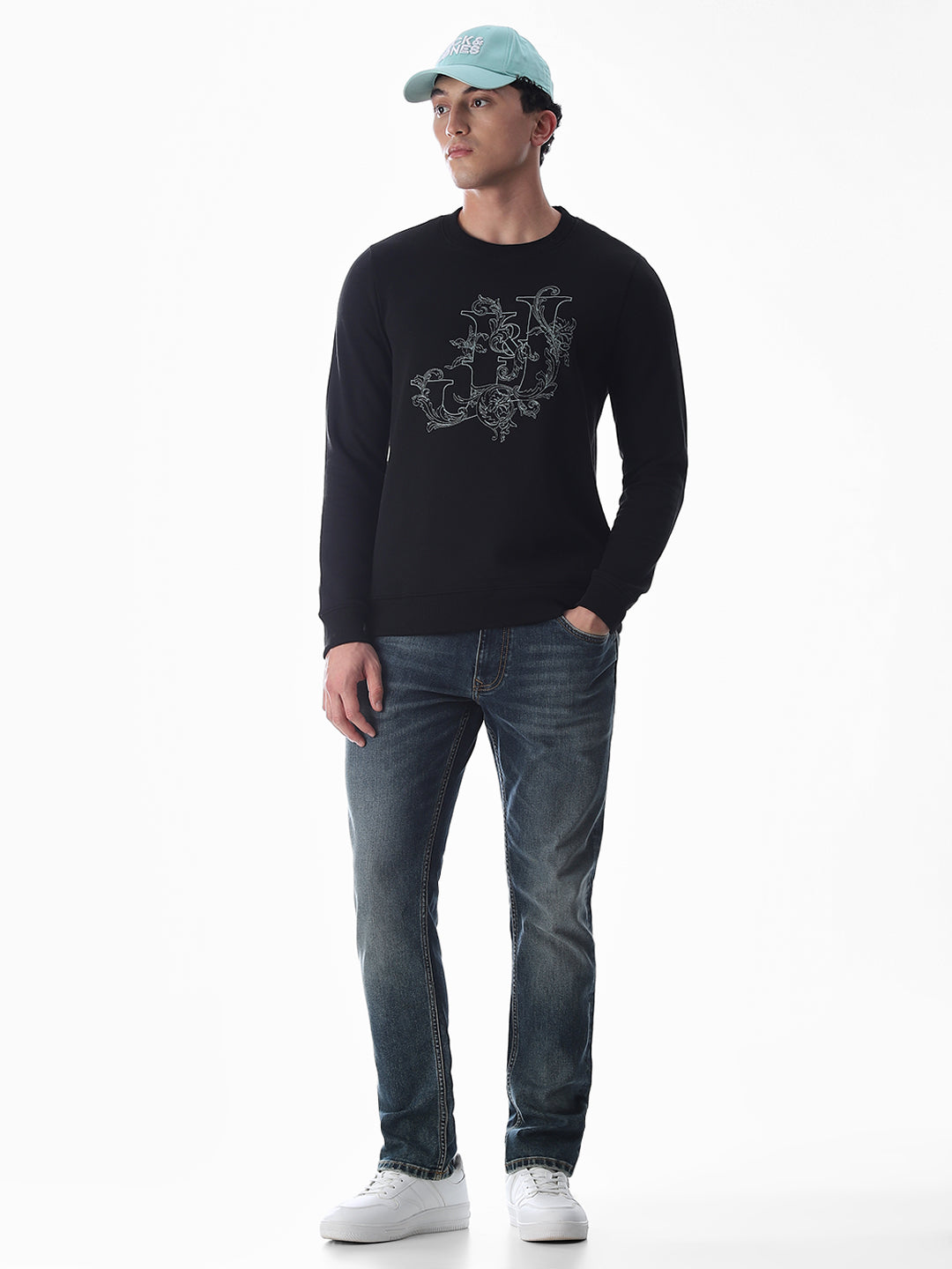 Embroidered Text Sweatshirt