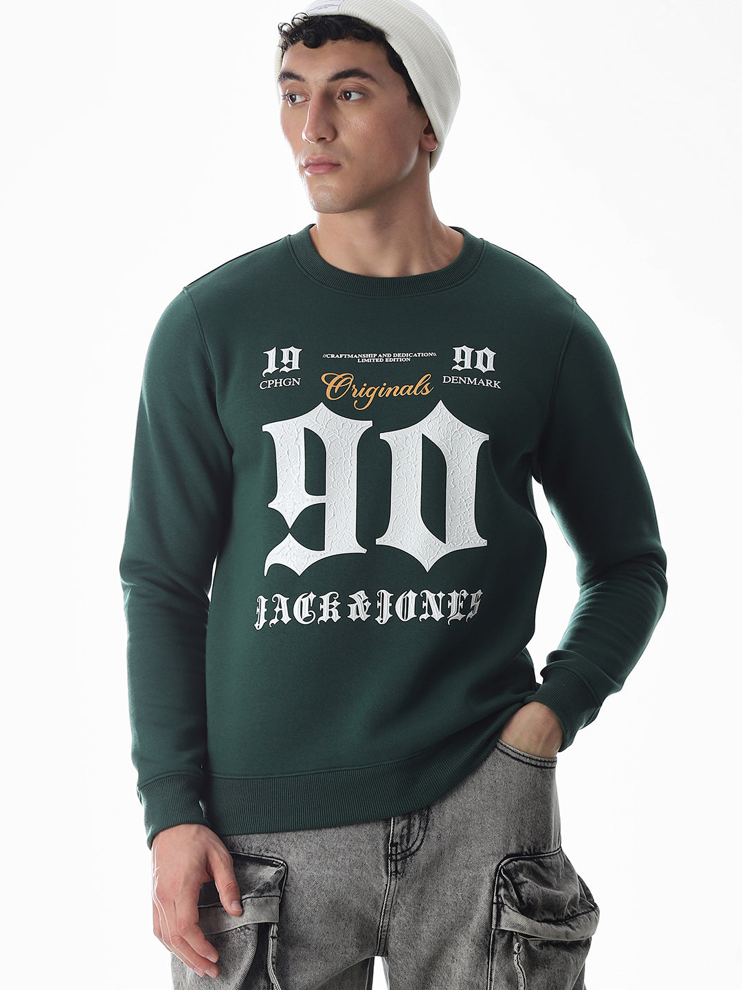 Green Printed Sweatshirt