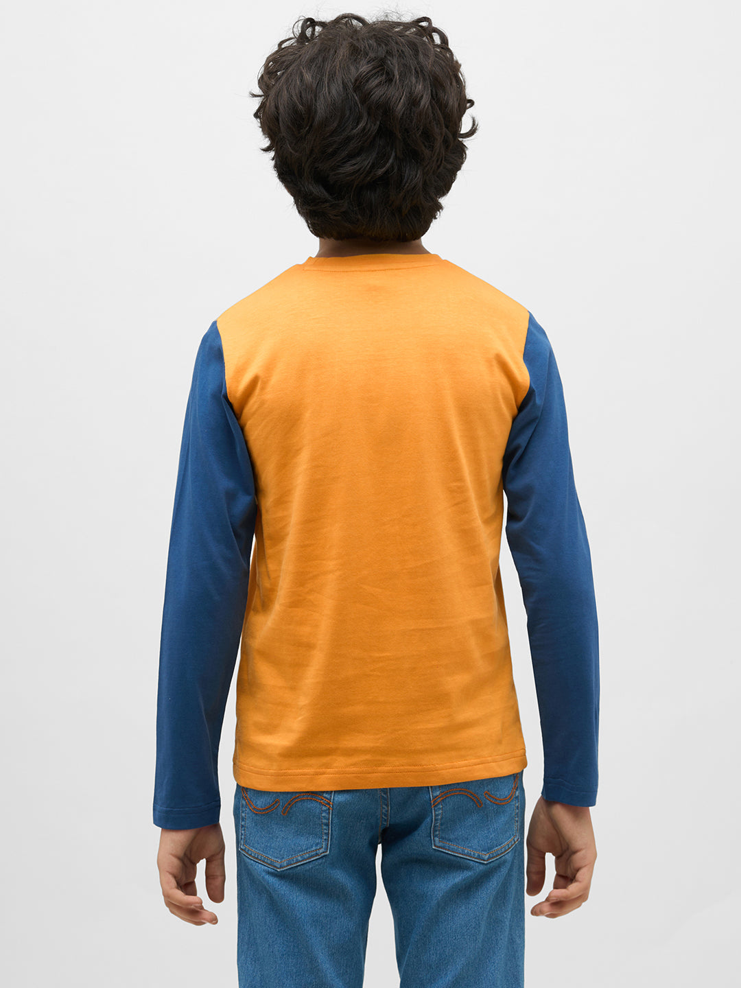 Boys Colourblocked Full Sleeves T-shirt