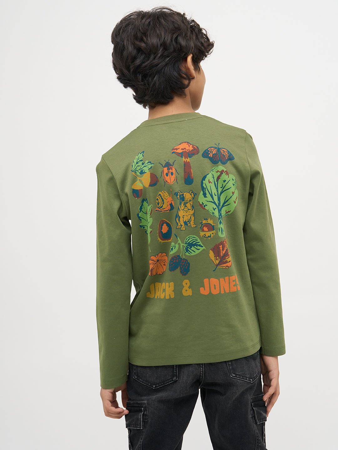 Green Doggo Print Full Sleeves T-Shirt