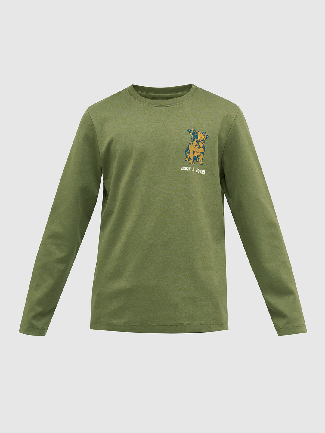 Green Doggo Print Full Sleeves T-Shirt