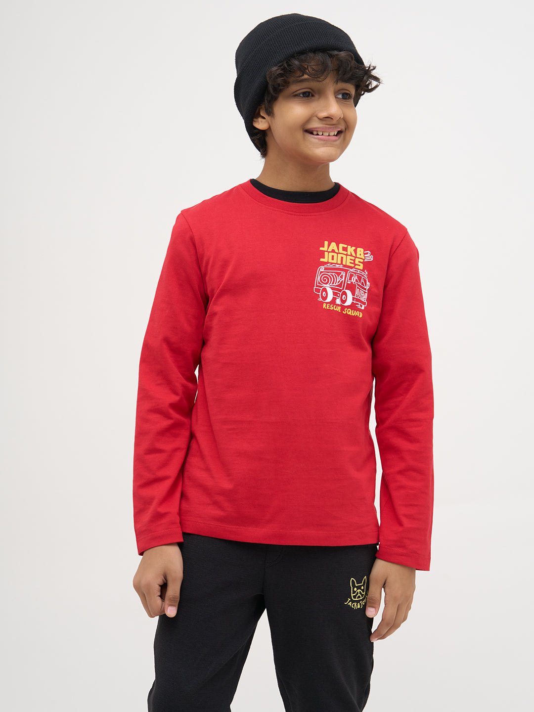 Red Printed Cotton T-Shirt