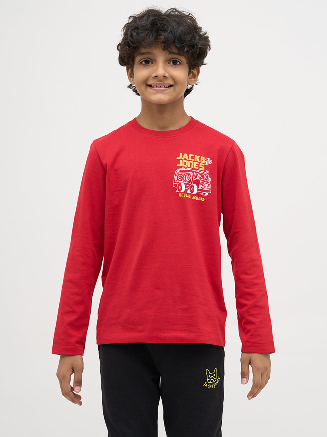 Red Printed Cotton T-Shirt