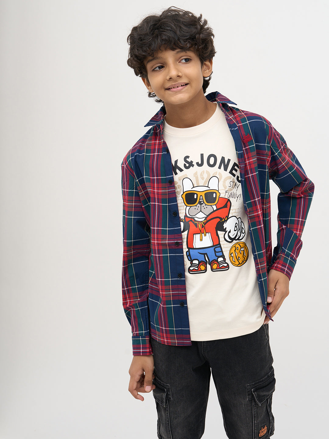 Cream Doggo Print Cotton T-Shirt - 2/3Y