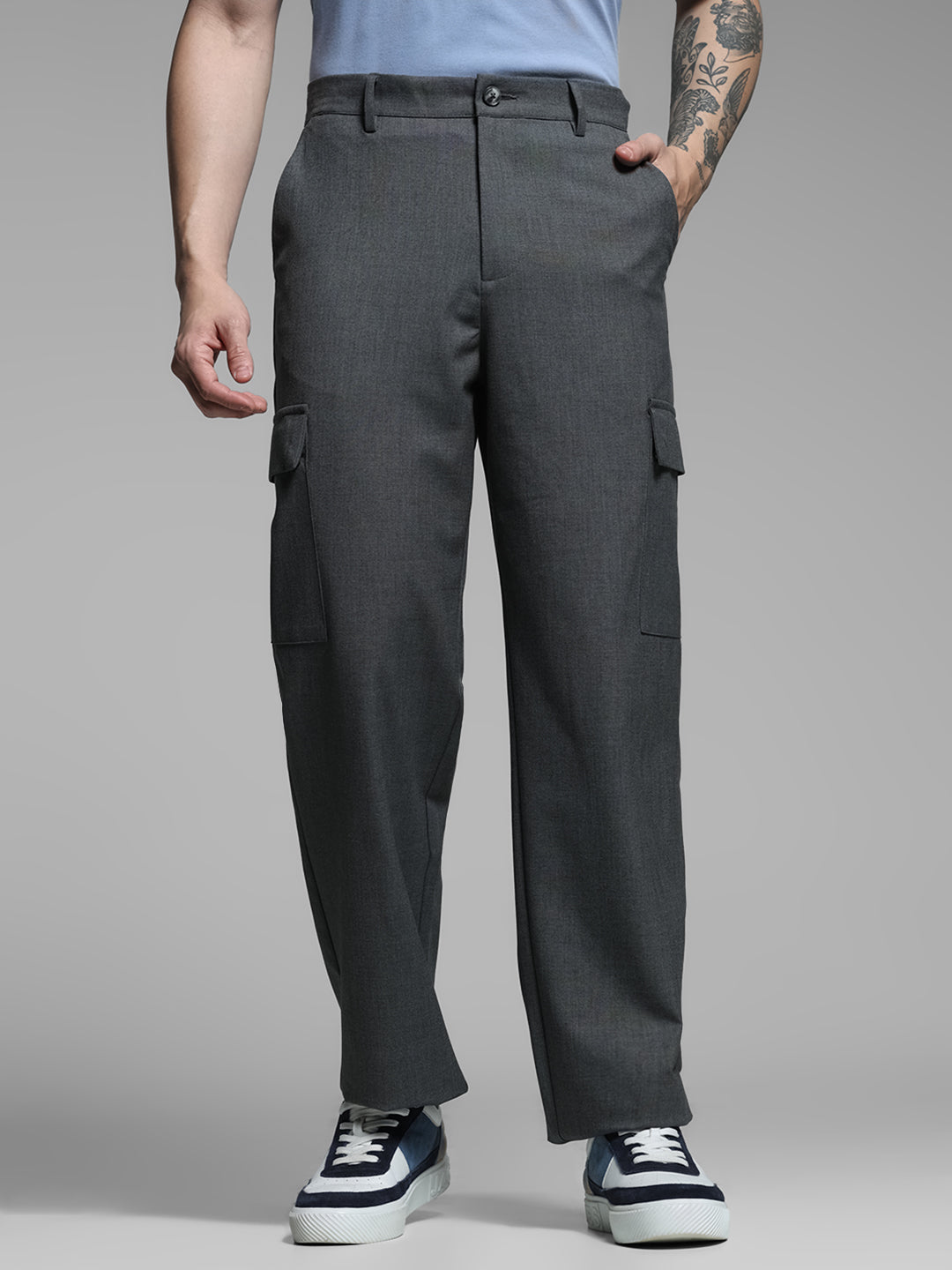 JACK&JONES Grey Anti Fit Cargos