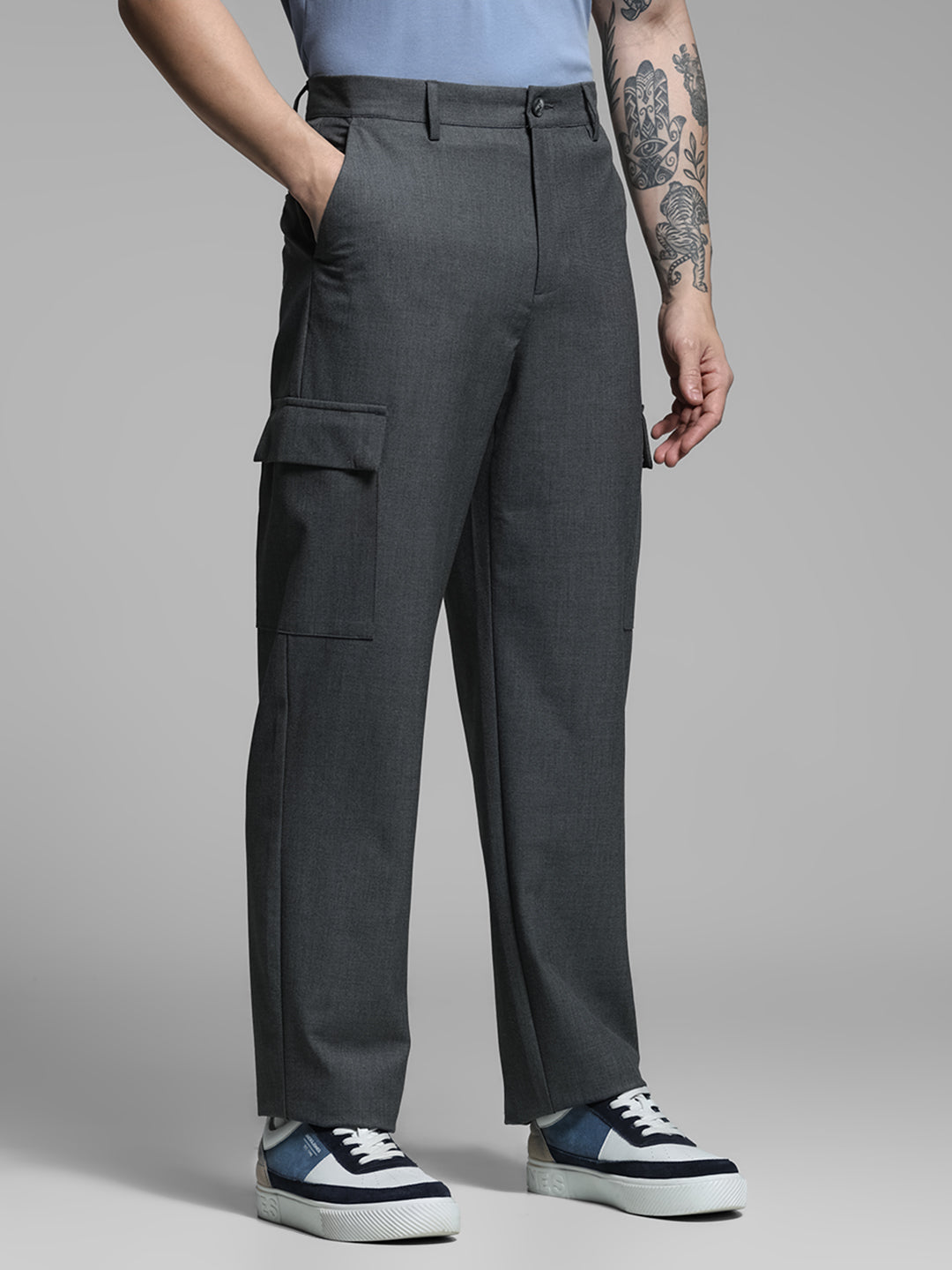 JACK&JONES Grey Anti Fit Cargos