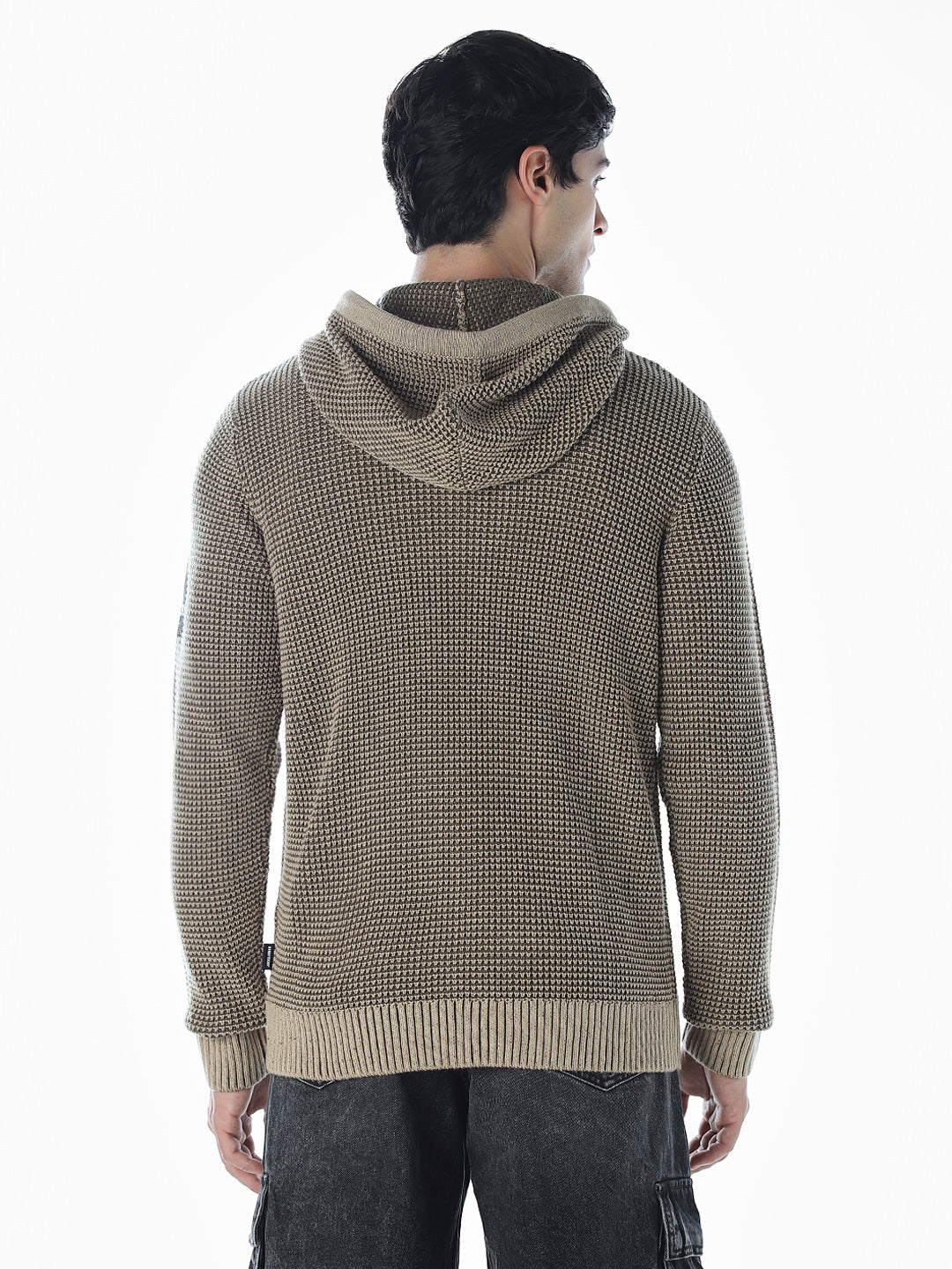 Zip-up Oversized Hooded Knit