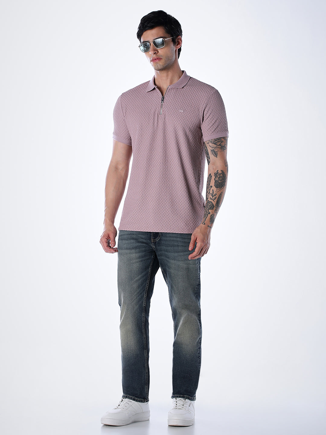 Zipped Detail Polo