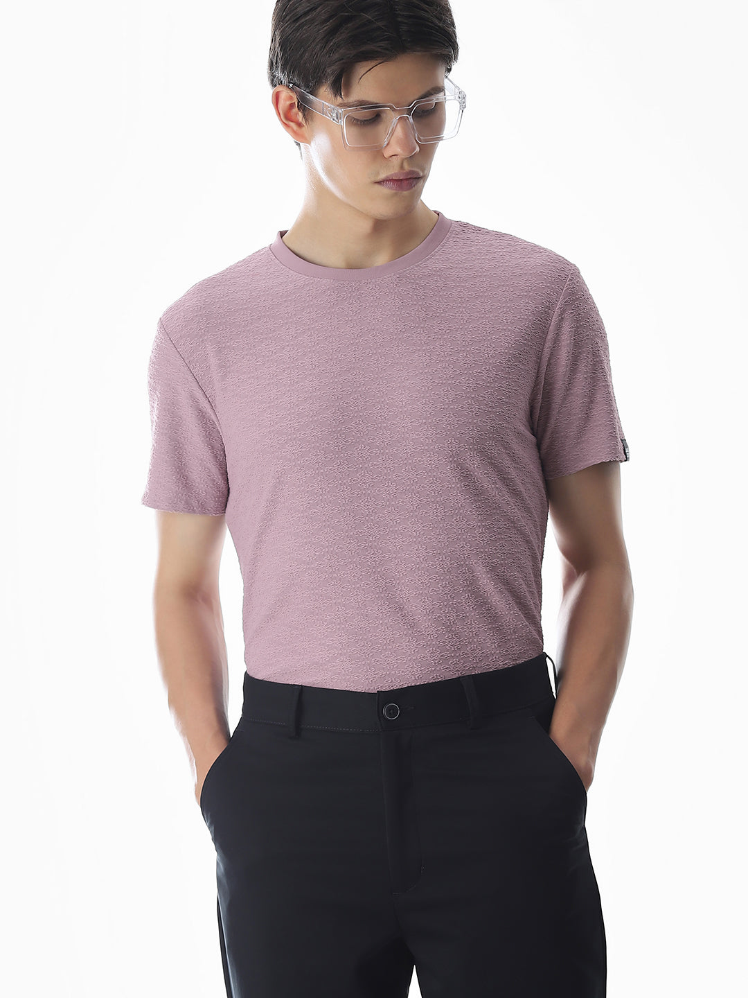 Jacquard Stretch T-shirt - S