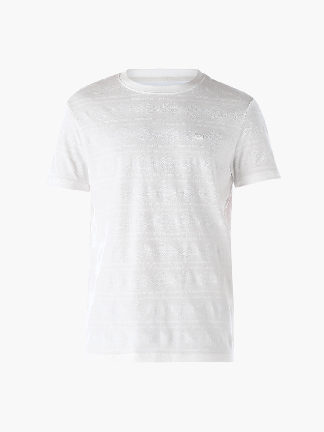 Jacquard Cotton T-shirt - White