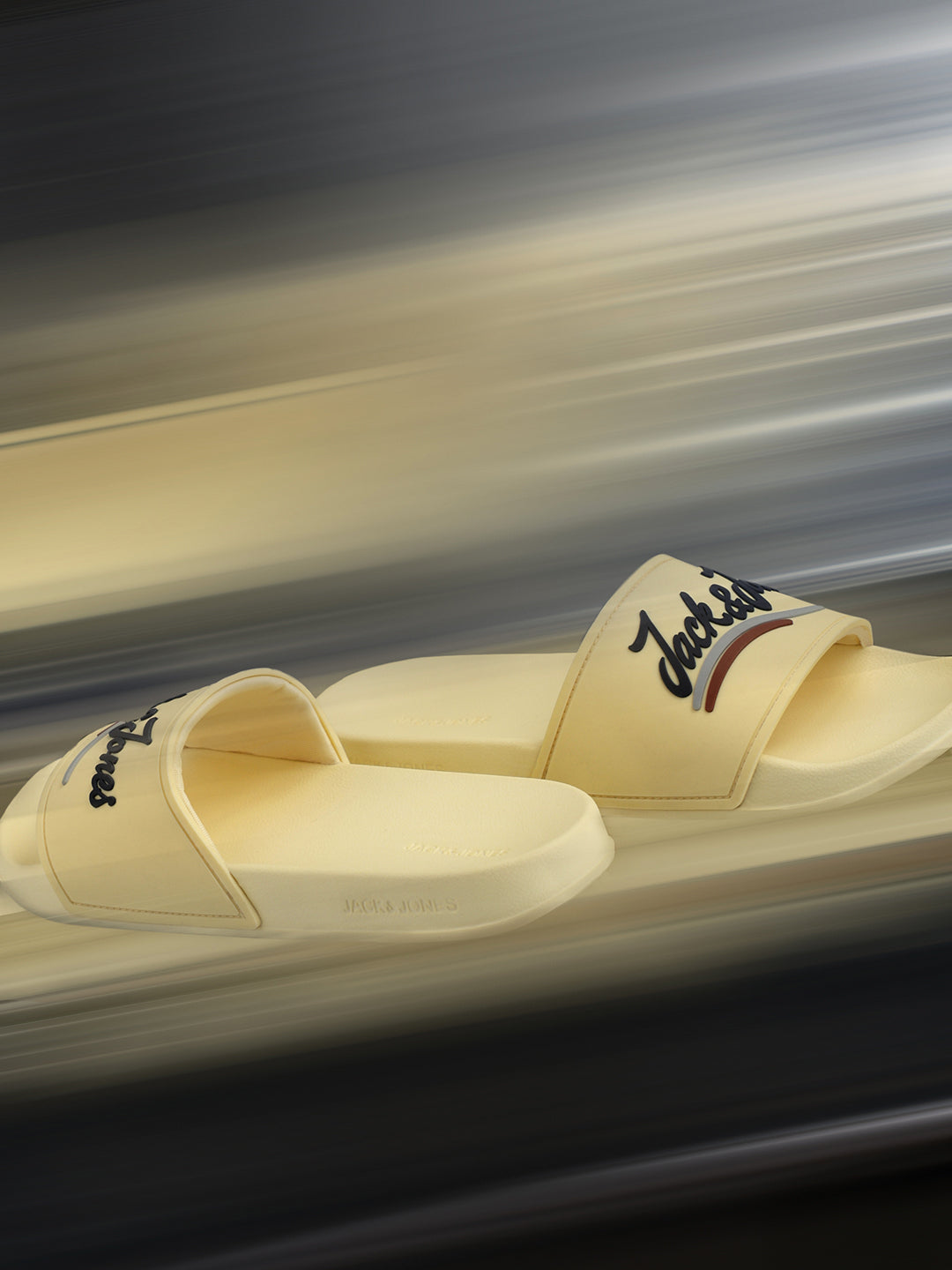 Yellow Moulded Logo Pool Sliders - 40
