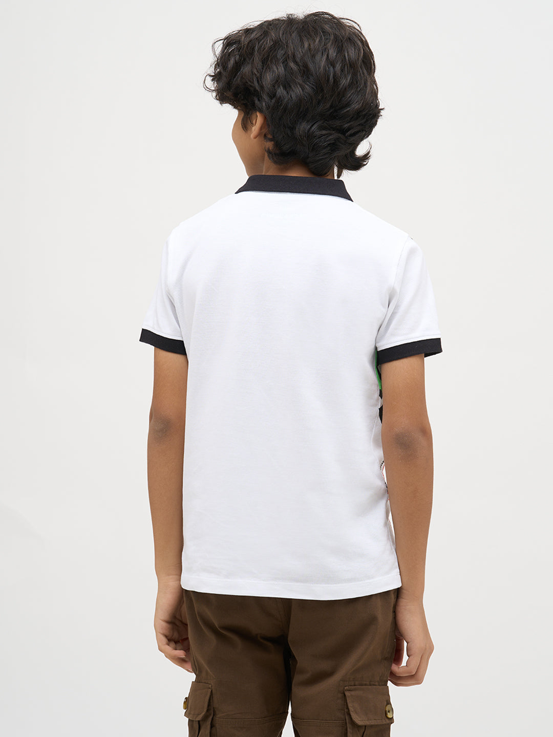 Boys Printed Cotton Polo