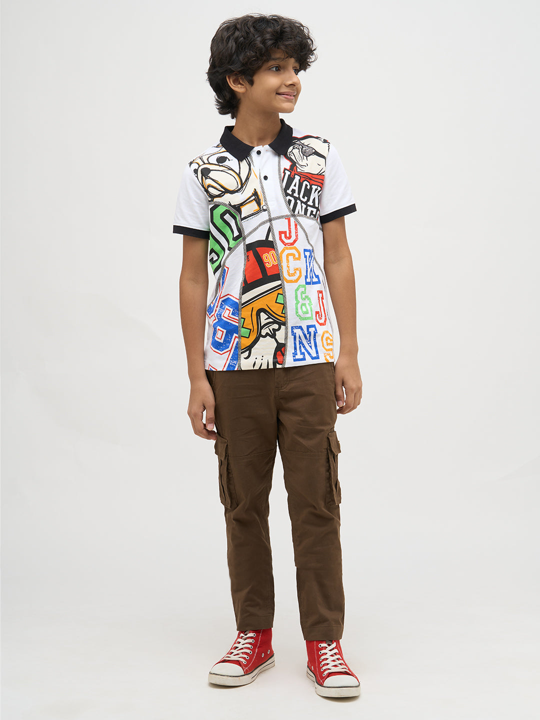 Boys Printed Cotton Polo