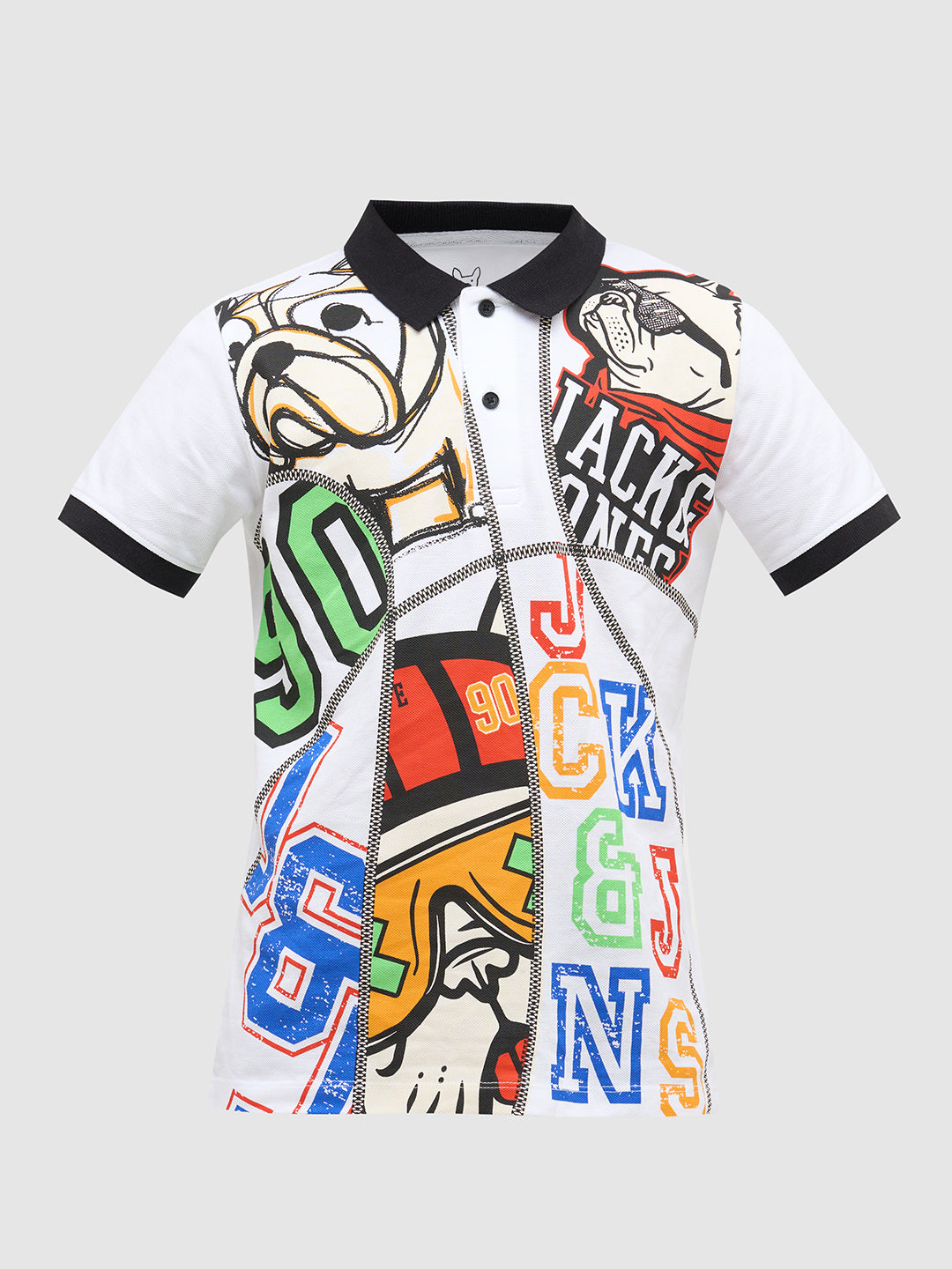 Boys Printed Cotton Polo