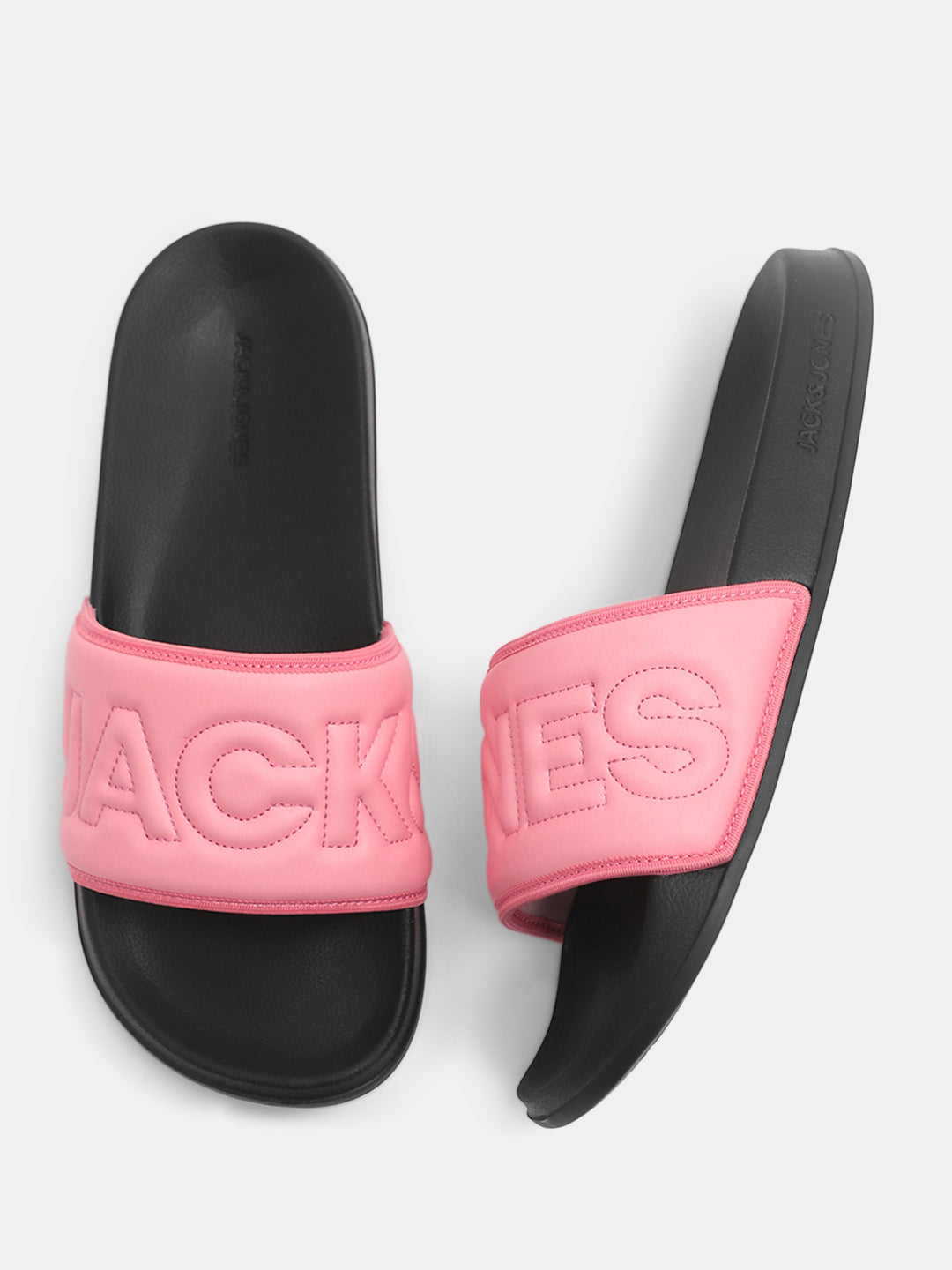 Pink Quilted Logo Pool Sliders