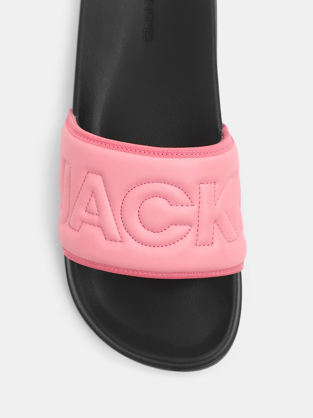 Pink Quilted Logo Pool Sliders