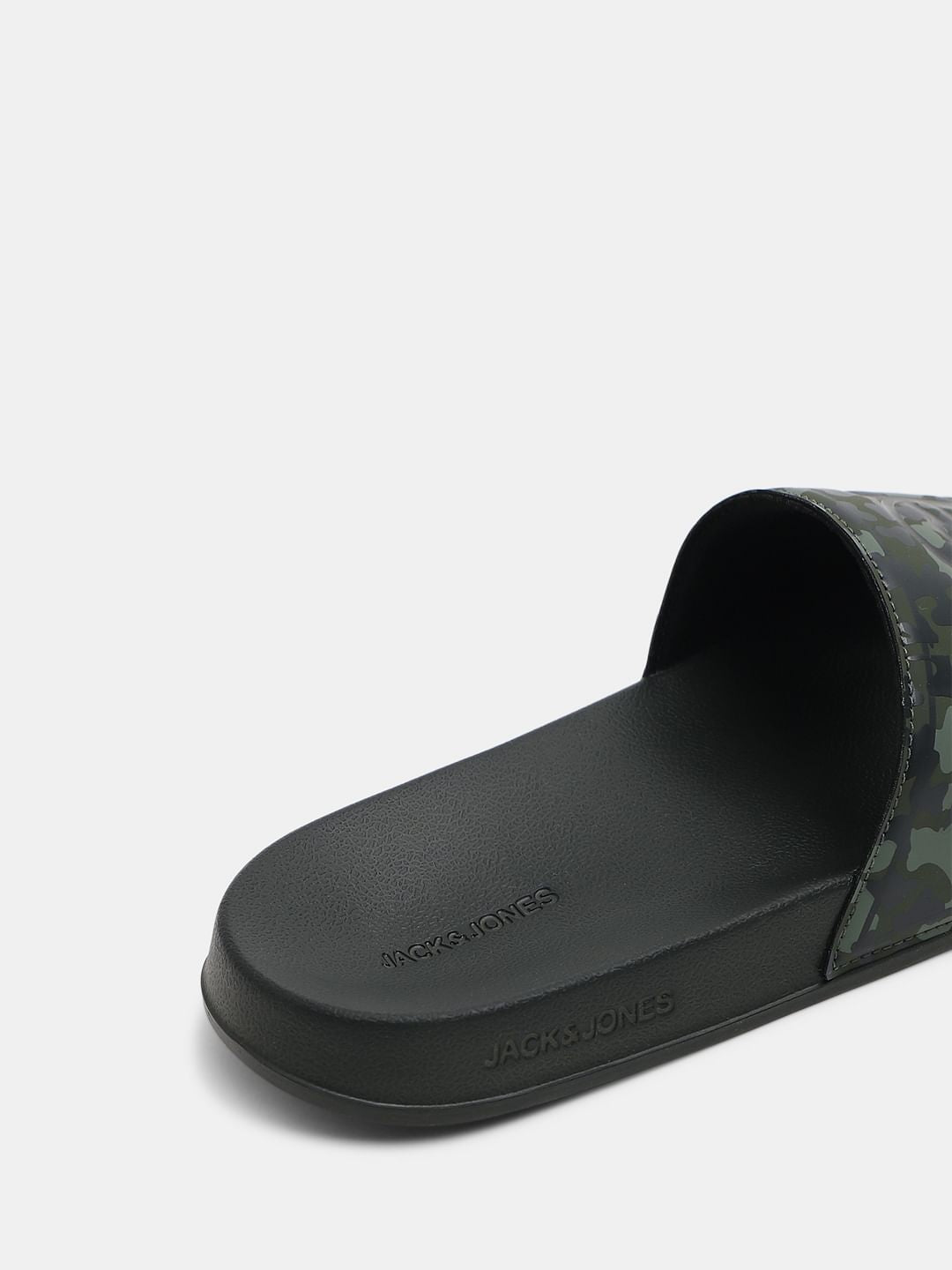 Green Camo Print Pool Sliders