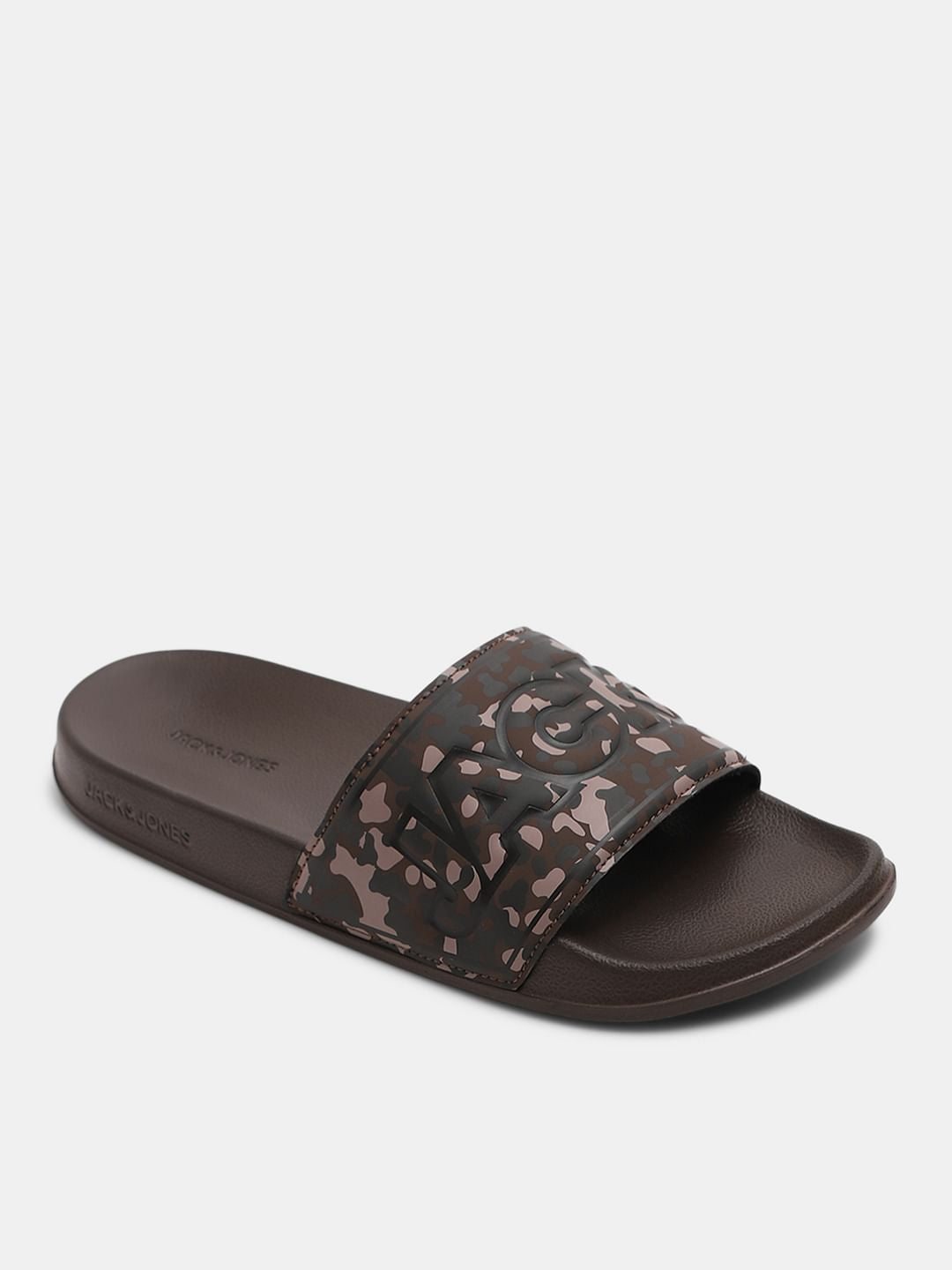 Brown Camo Print Pool Sliders