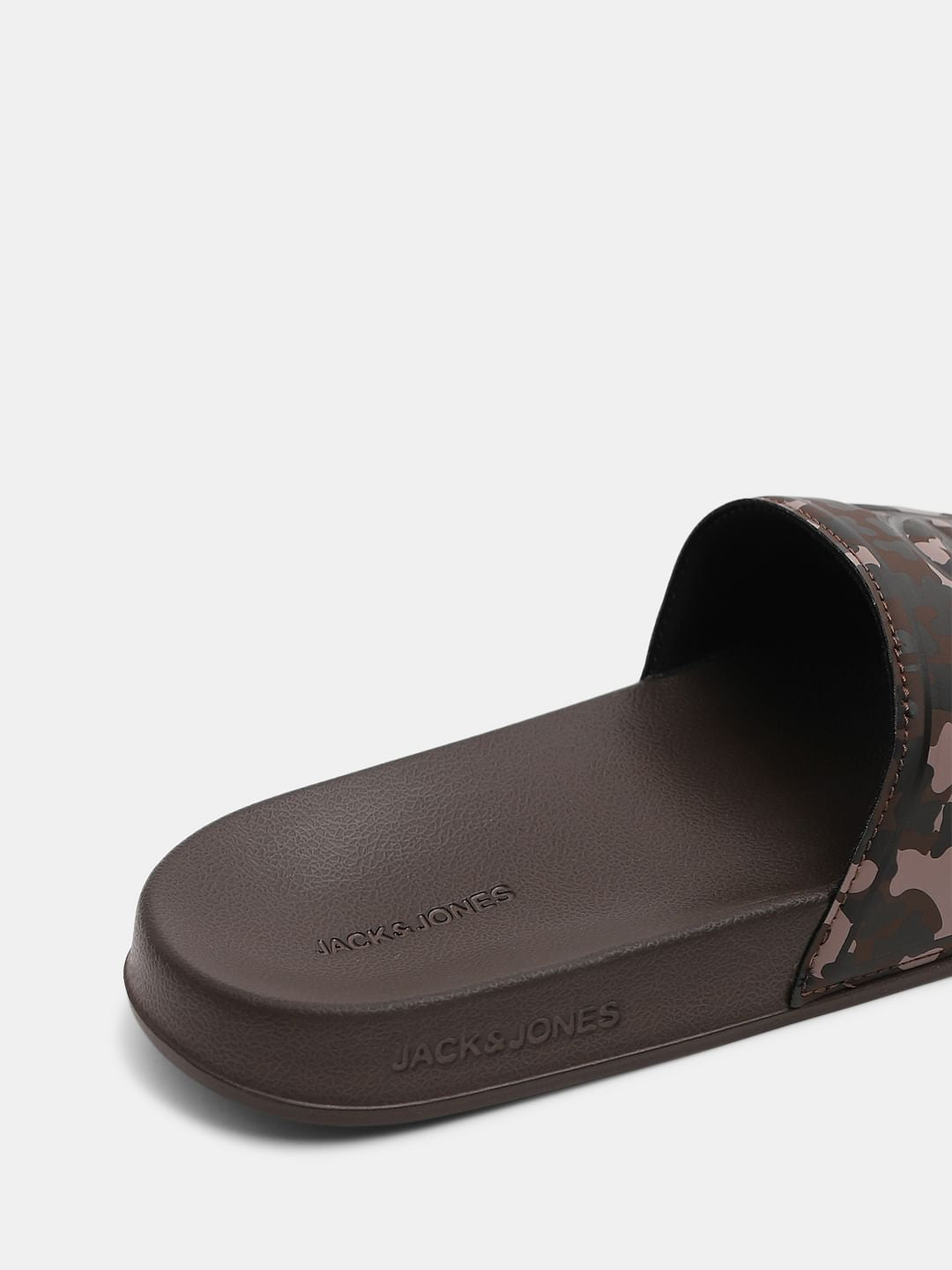 Brown Camo Print Pool Sliders