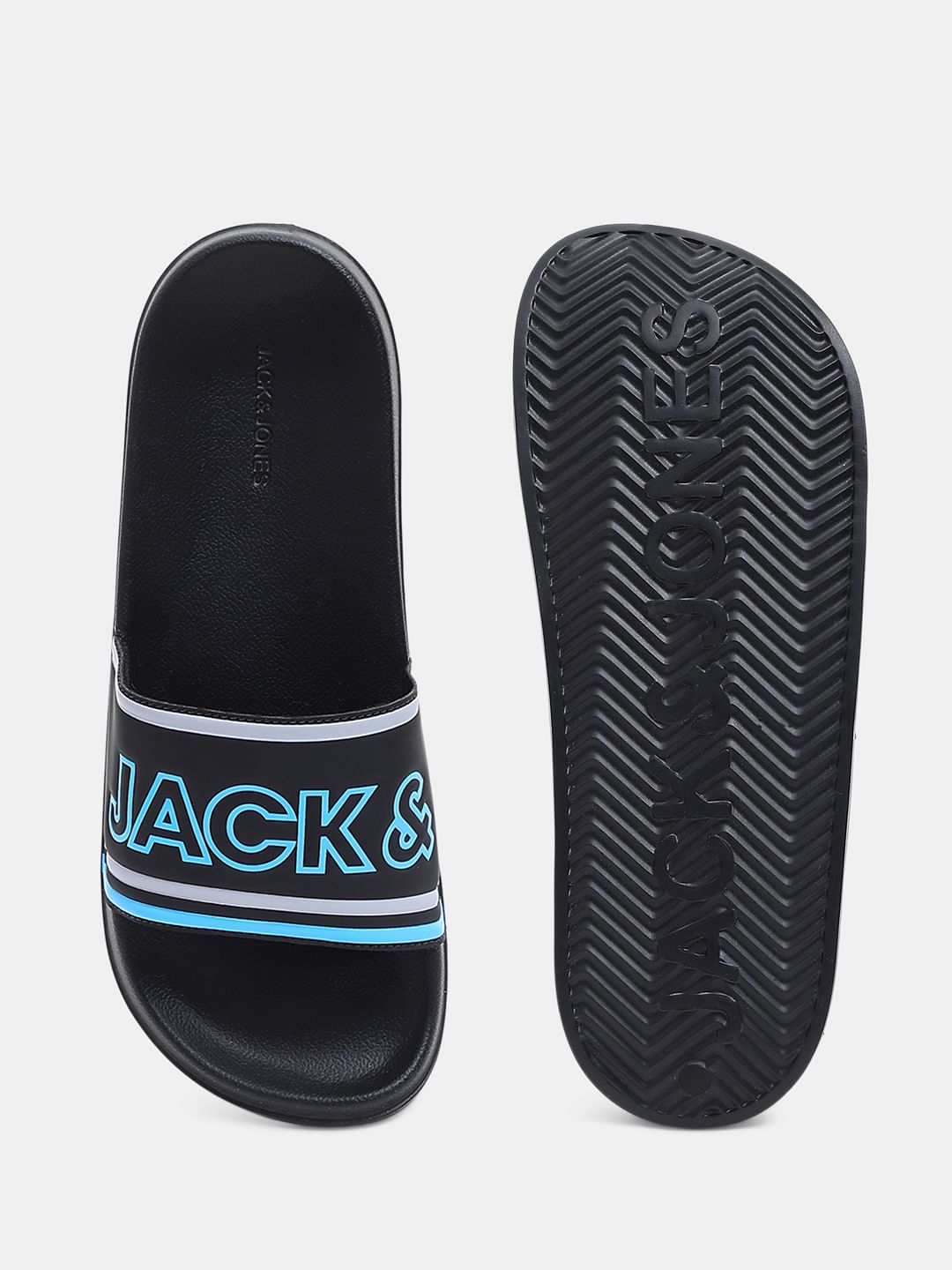 Black Contrast Logo Pool Sliders
