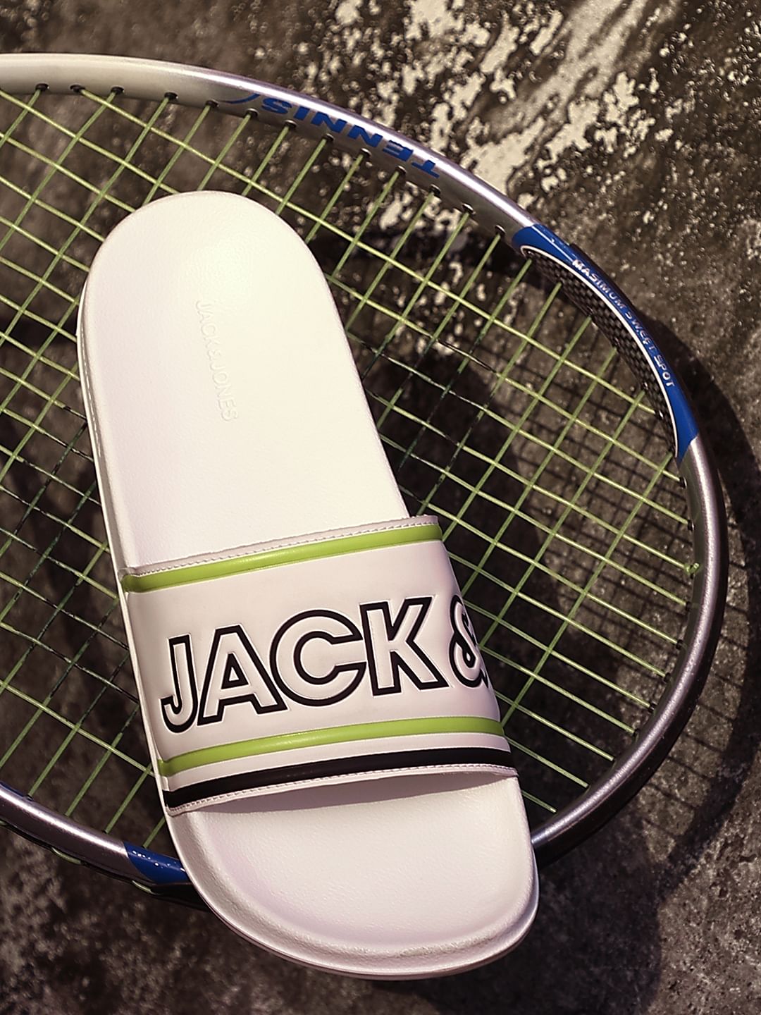 White Contrast Logo Pool Sliders