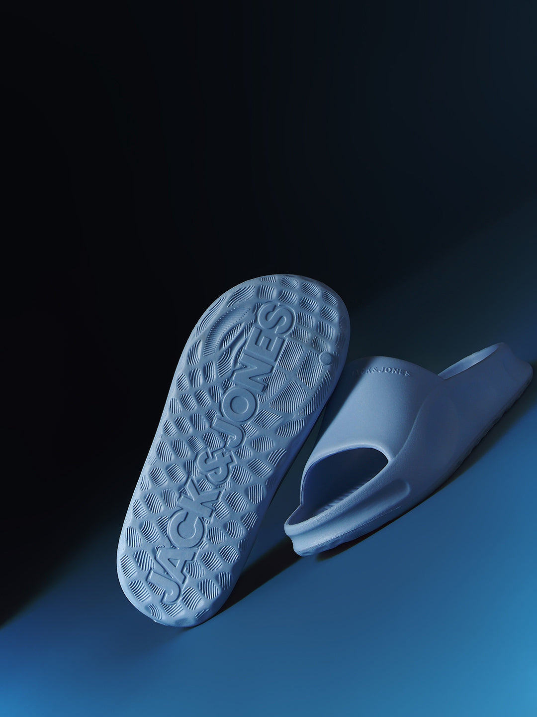 Blue Upper Foamed Moulded Pool Sliders - 40