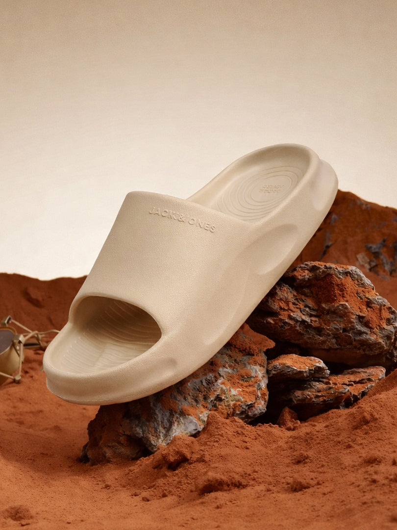 Beige Moulded Pool Sliders - 40