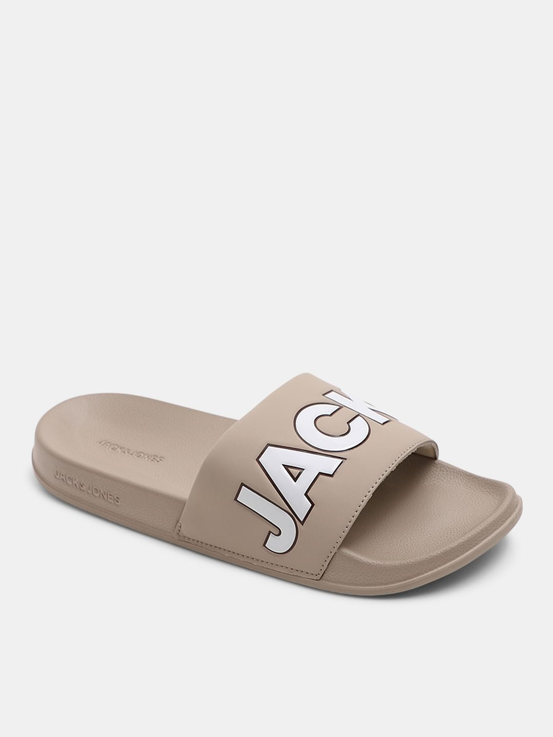 Beige Outline Contrast Logo Pool Sliders