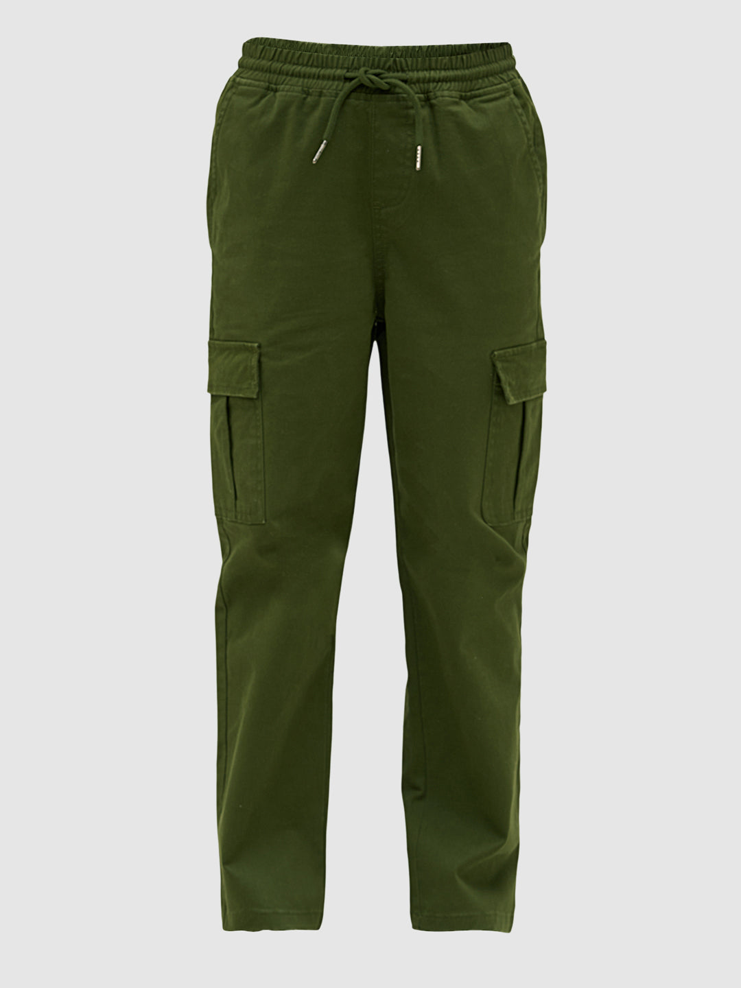 Boys Dark Green Cotton Pants
