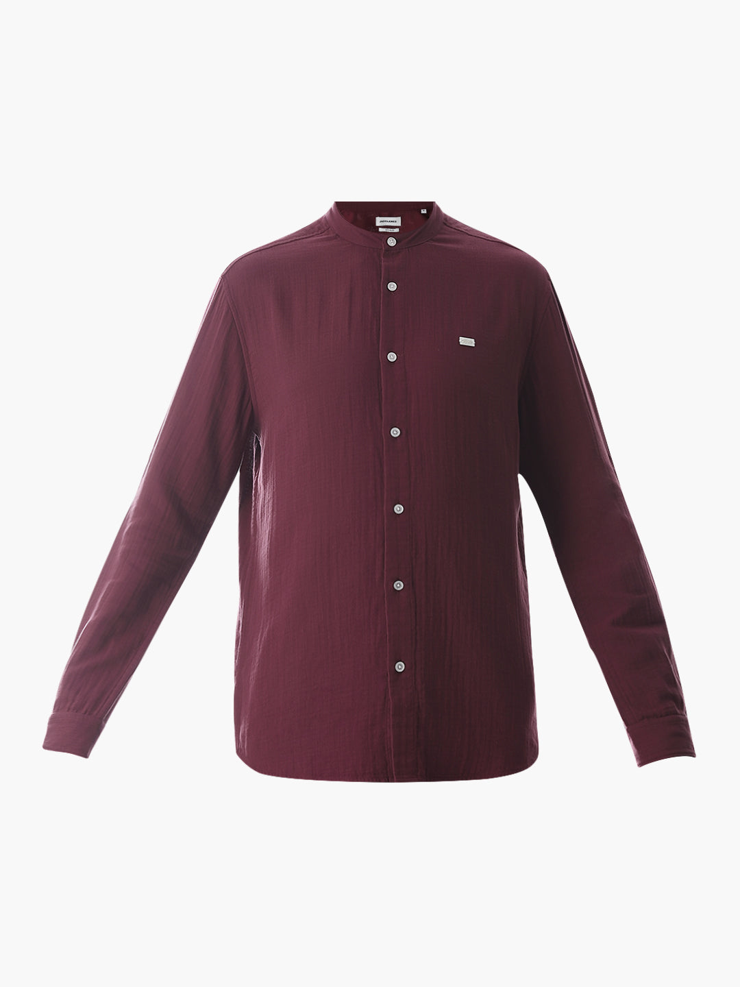 Double Cloth Cotton Shirt - Maroon