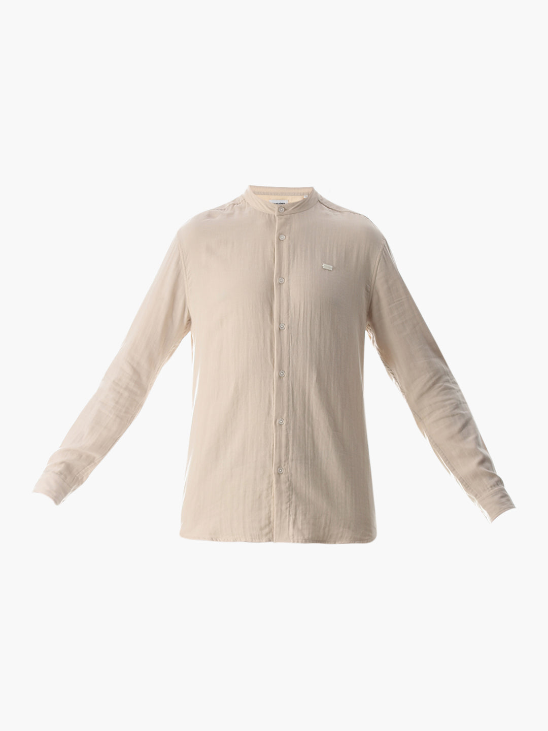 Double Cloth Cotton Shirt - Light Brown