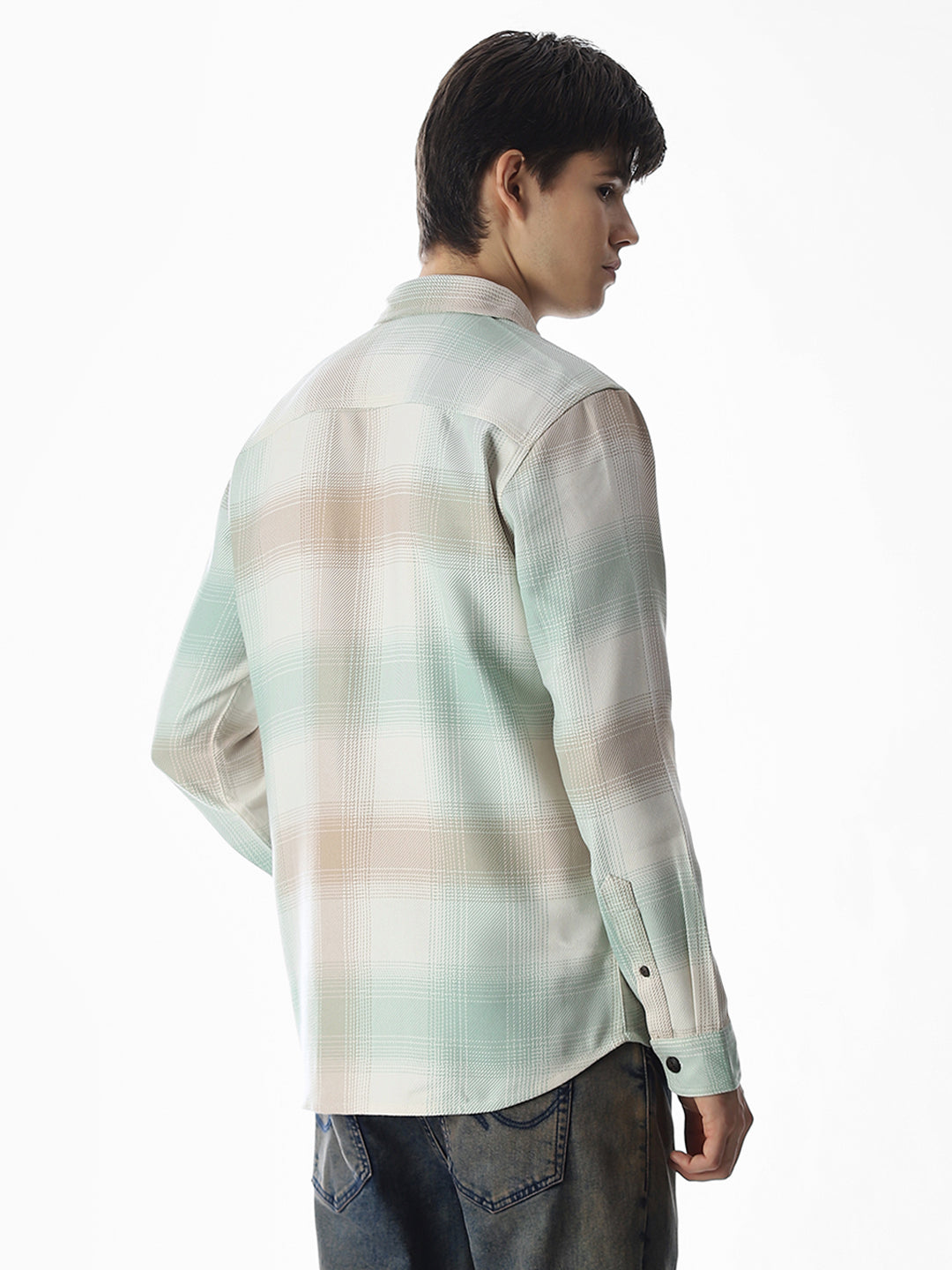 Iceberg Green Check Shirt
