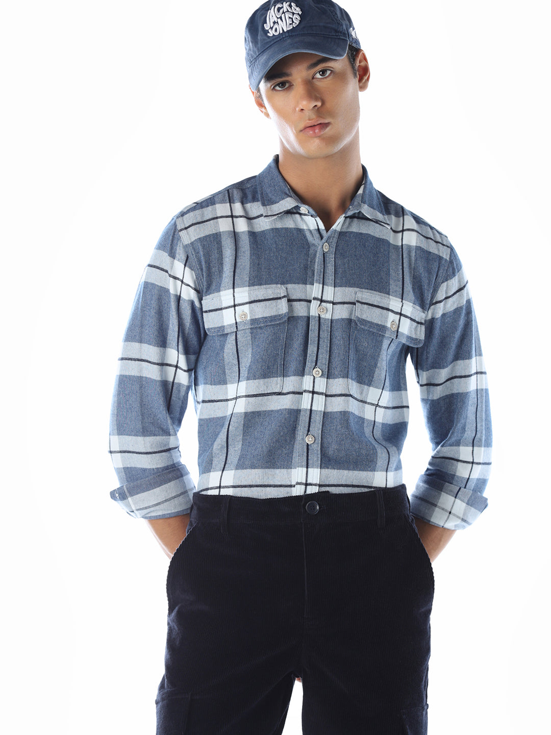 Check Regular Fit Shirt - Blue