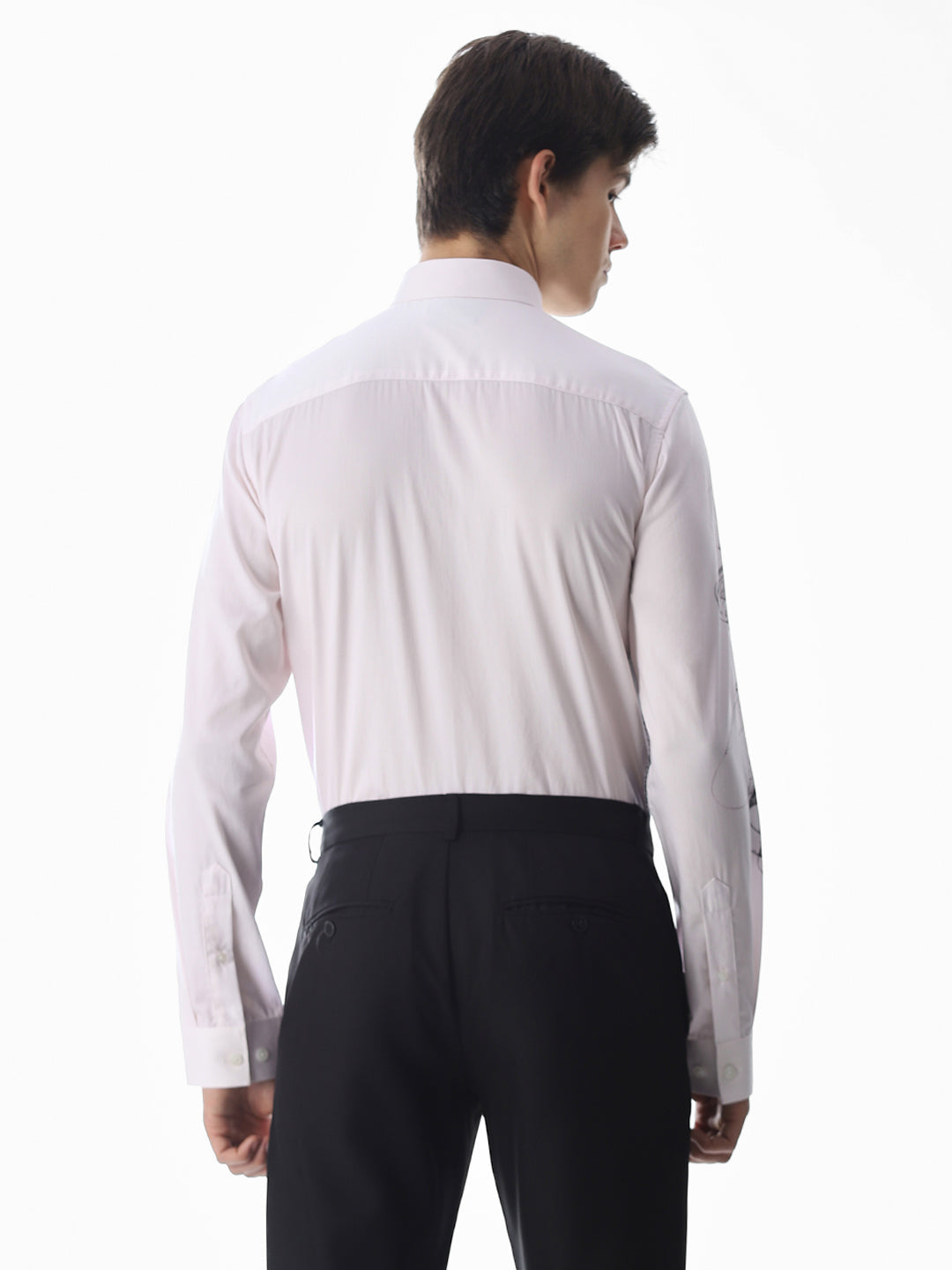 Printed Slim Fit Shirt - White