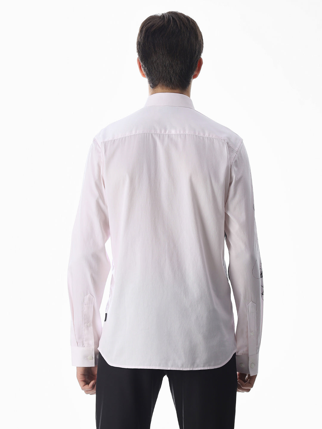 Printed Slim Fit Shirt - White
