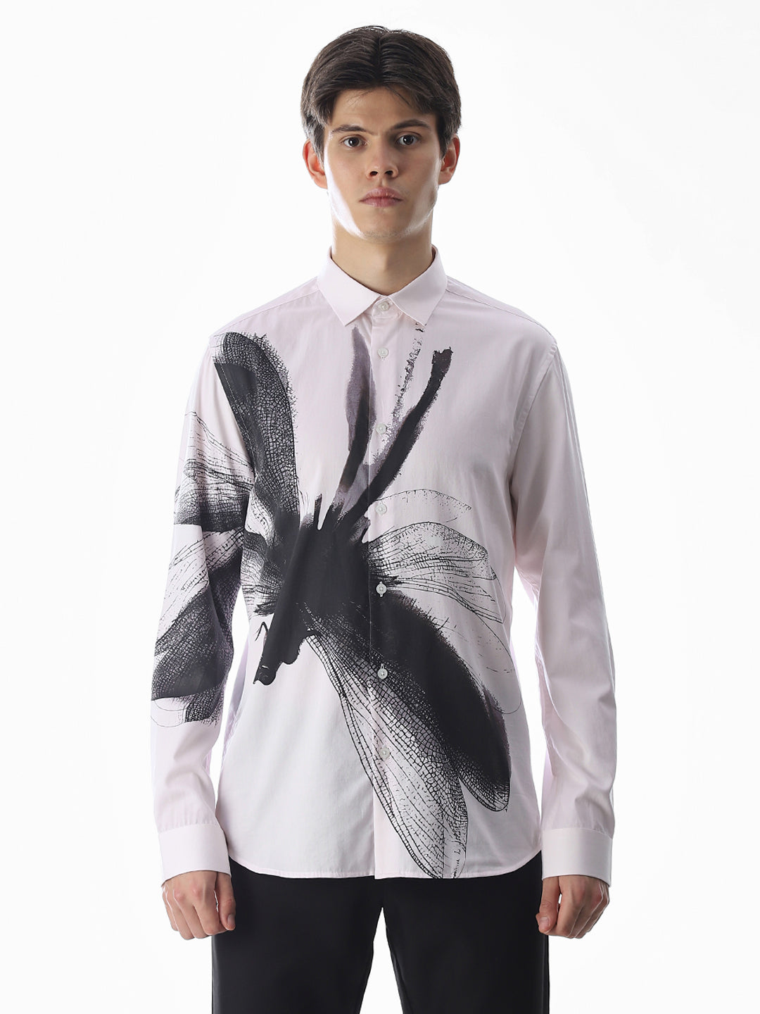 Printed Slim Fit Shirt - White