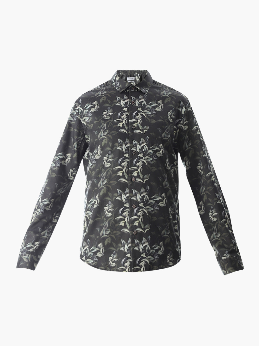 Printed Dark Green Slim Fit Shirt