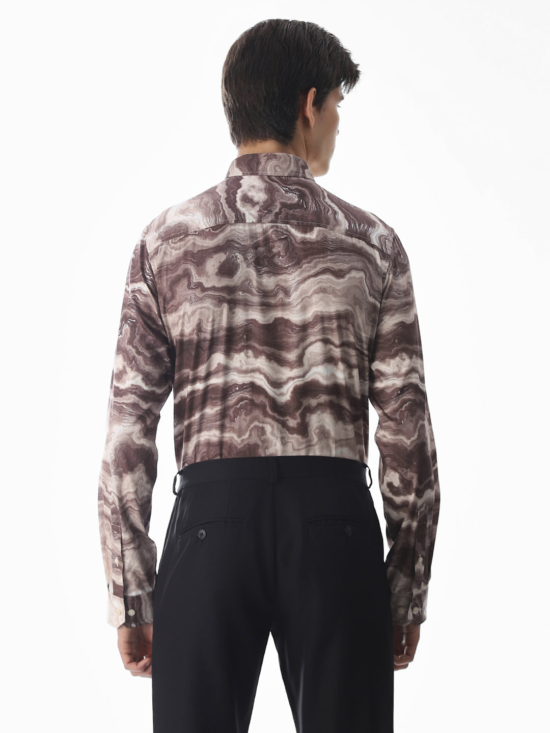 Abstract Print Slim Fit Shirt