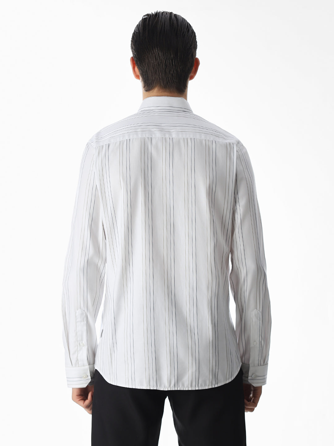 Slim Fit Striped Shirt - White