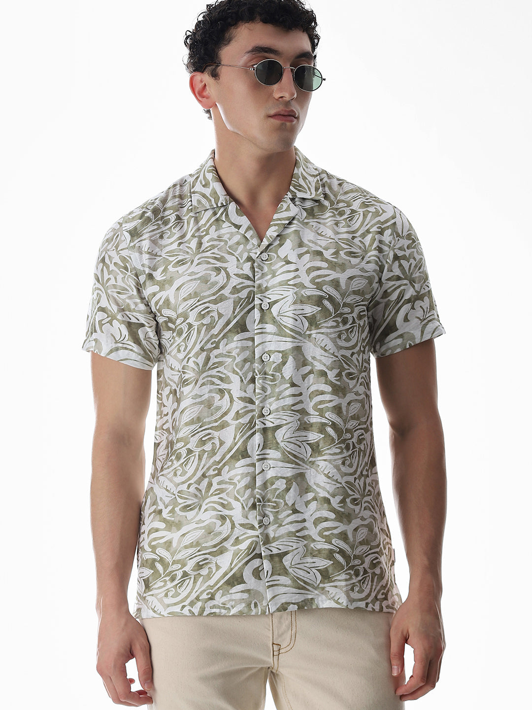 Printed Comfort Fit Shirt - M