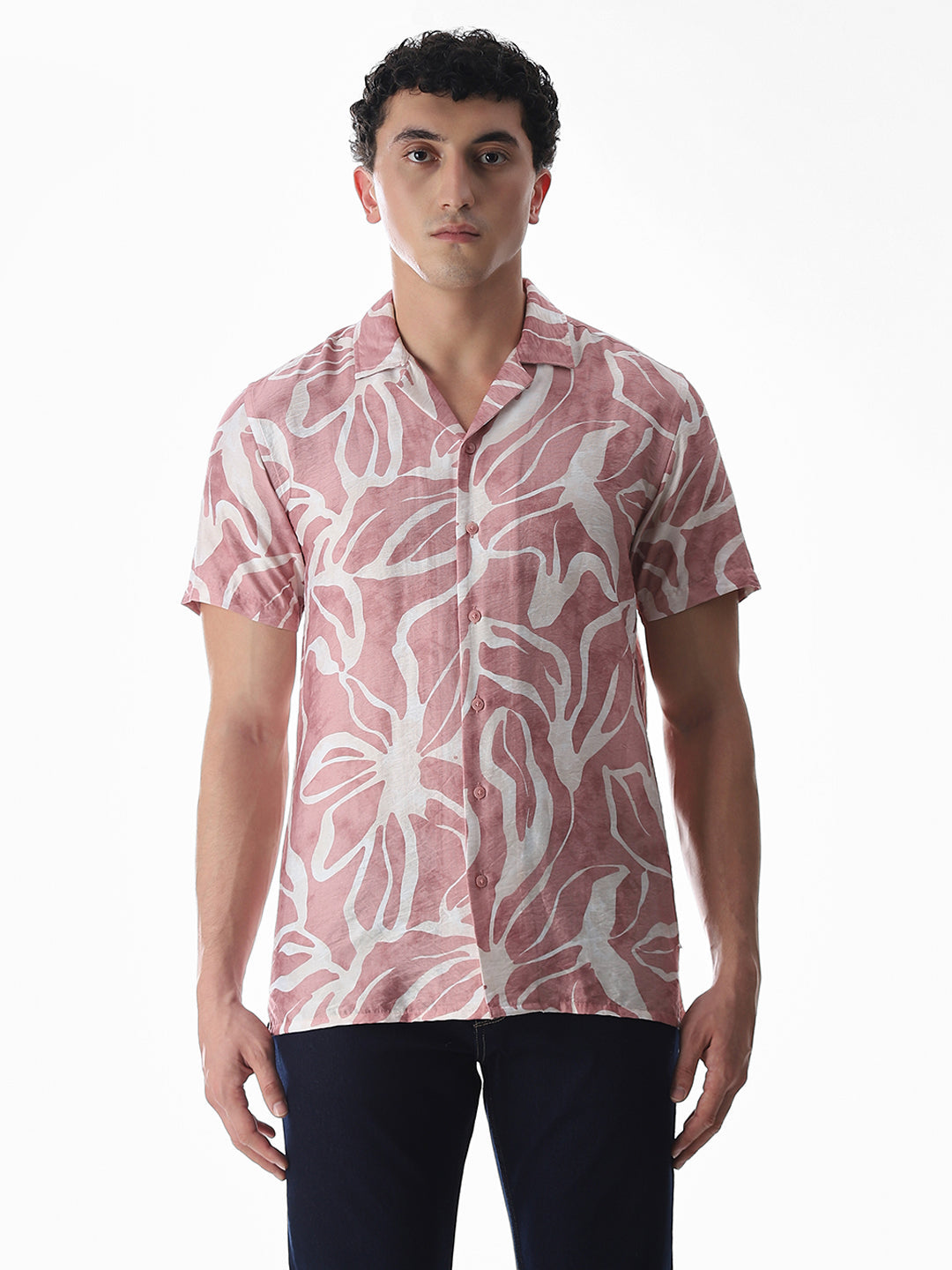 Printed Comfort Fit Shirt - Pink