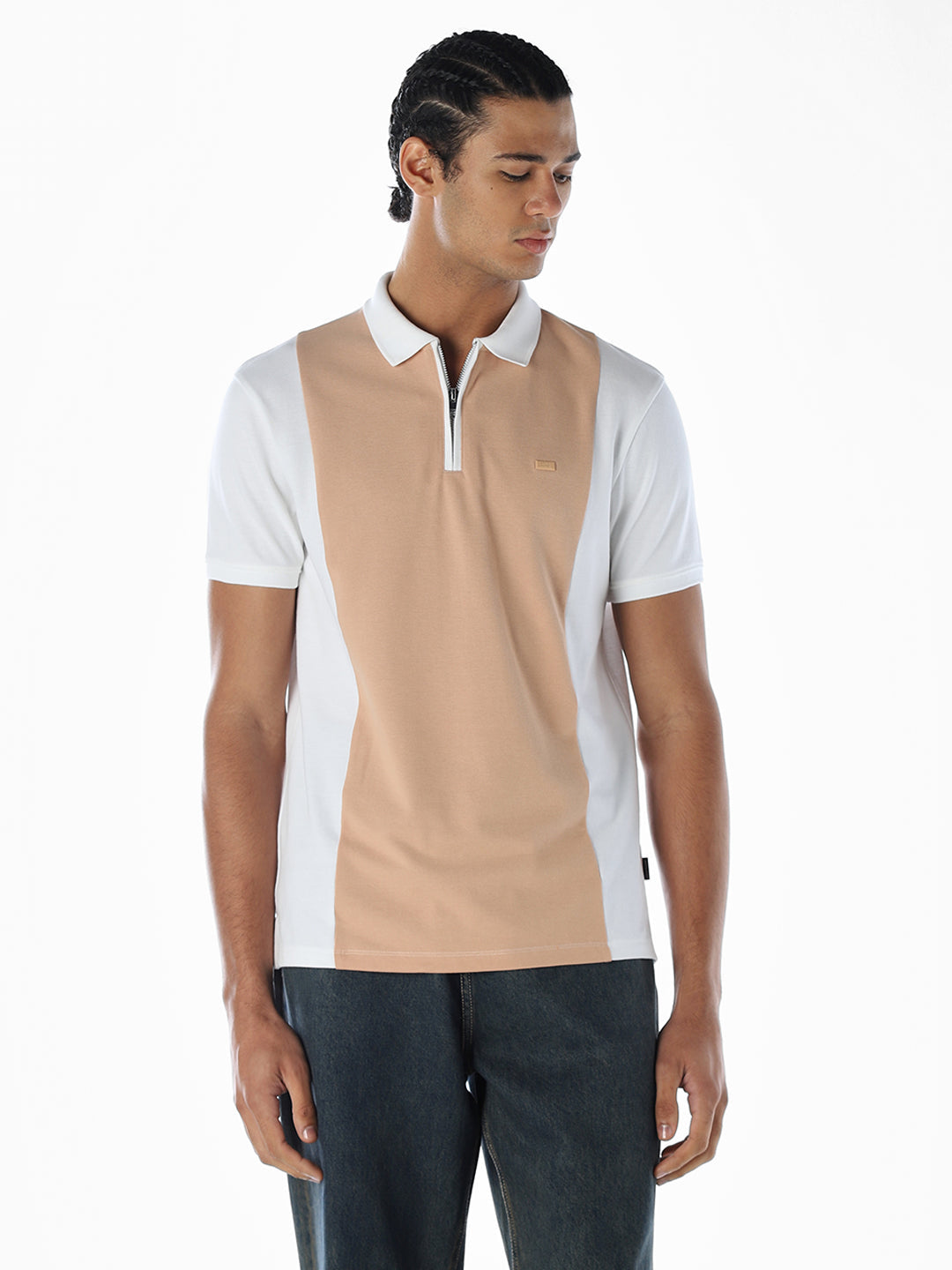 Colourblocked Cut & Sew Polo